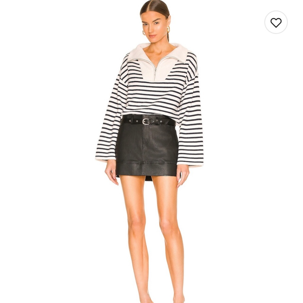 Laila Striped Half Zip Sweater